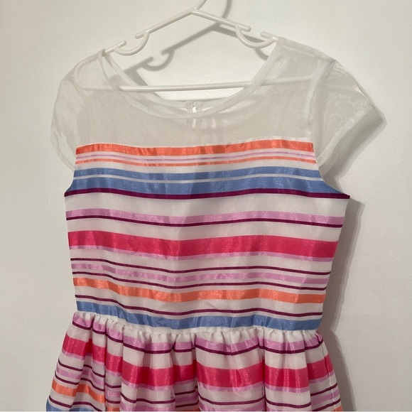 Gymboree Dressed Up Collection Girls Striped Spring Easter Party Dress size 10 - Picture 3 of 10